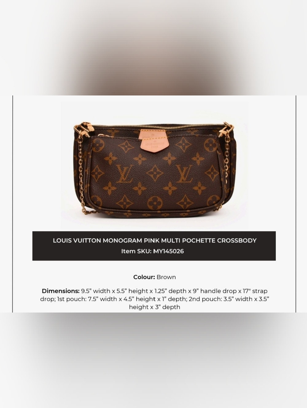 Louis Vuitton Brown Monogram Multi Pochette Crossbody